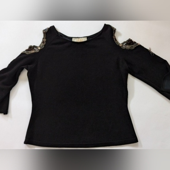 Vintage Joseph Ribkoff Couture "Statement Piece" Top With Jewels & Beading - Picture 2 of 9